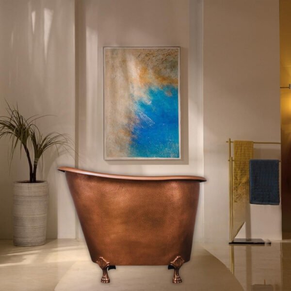 Copper Bathroom Bathtub timeless beauty and artisanal craftsmanship. It is crafted from high-quality copper