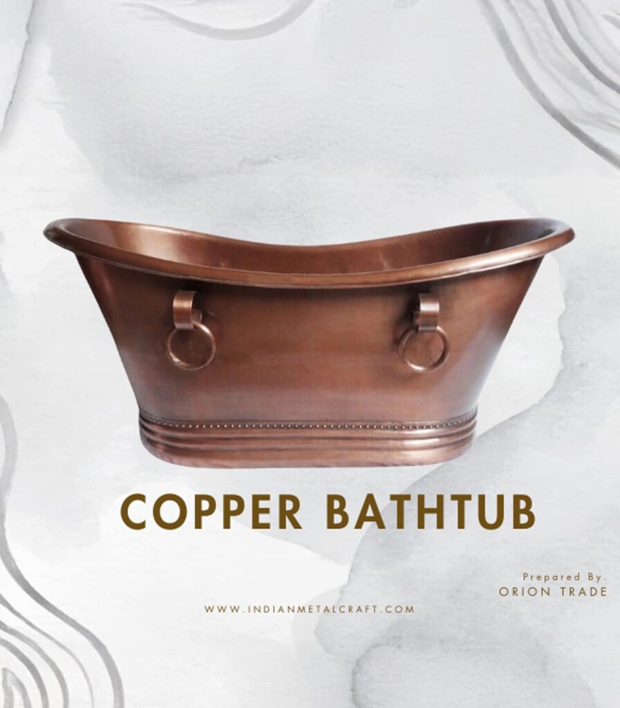 Copper Bathroom Bathtub Antique Modern Design handcrafted