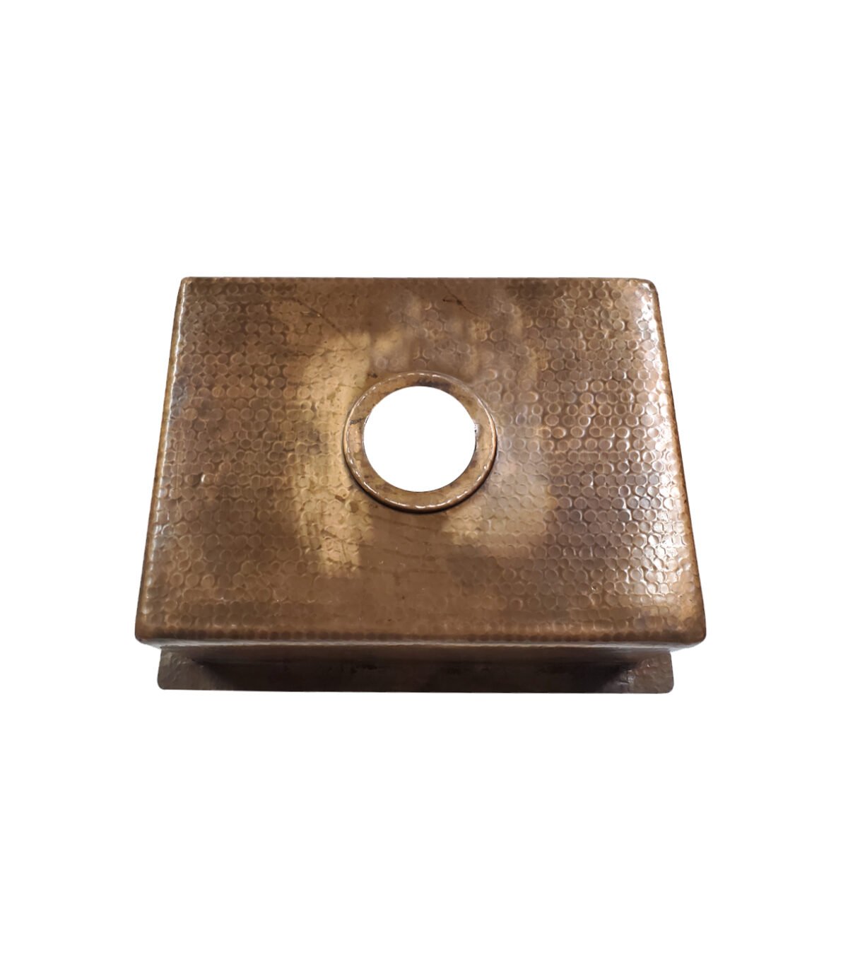Hammered Vintage Design Square Copper Kitchen Sink
