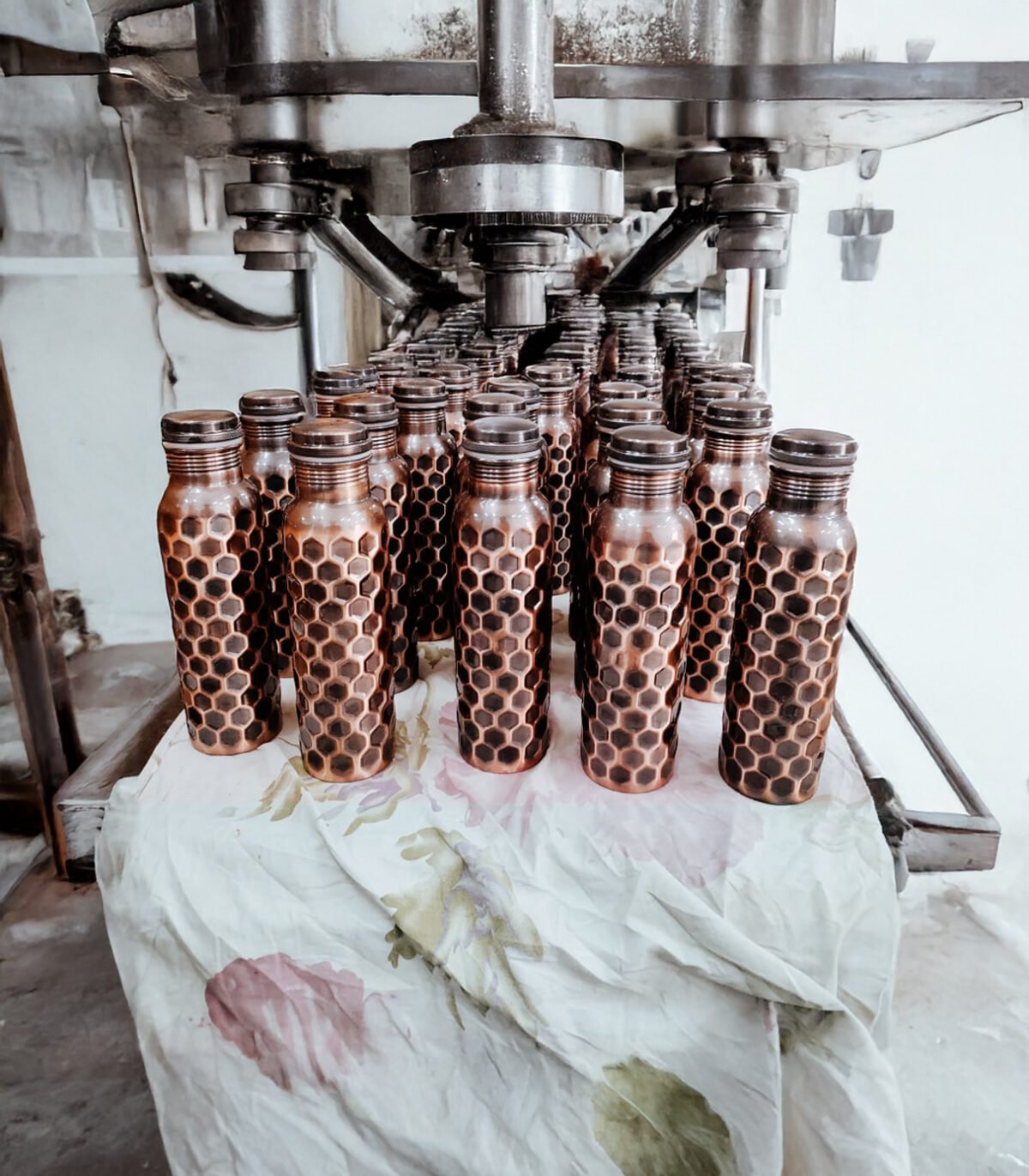 Copper Black Antique Aqua Aura Water Bottle