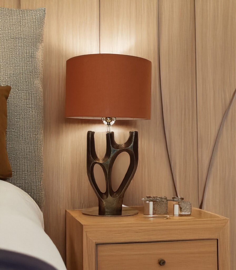 Vintage design Table Lamps, Industrial Bedside Lamps with Shade.