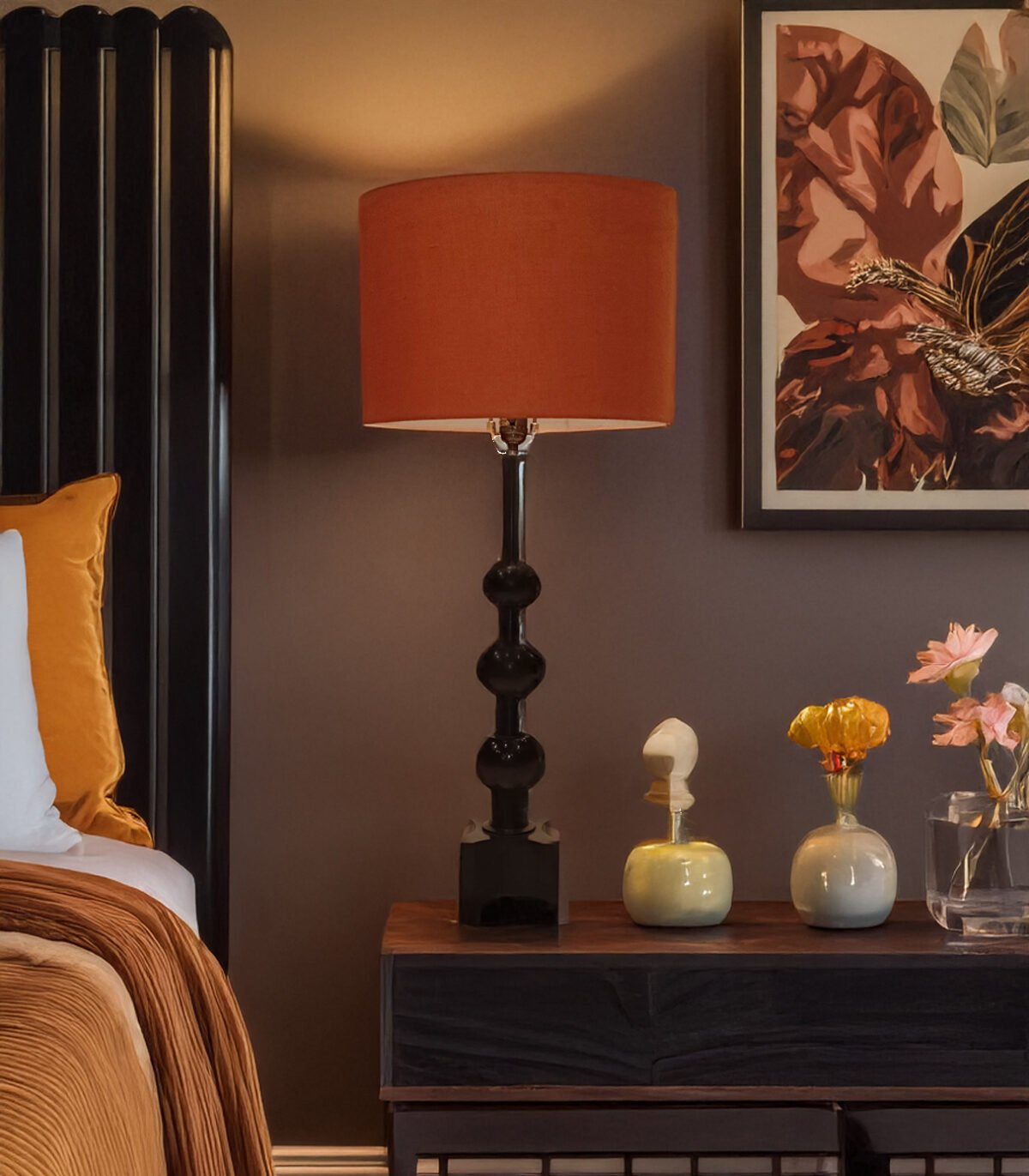 Vintage design Table Lamps, Industrial Bedside Lamps with Shade.