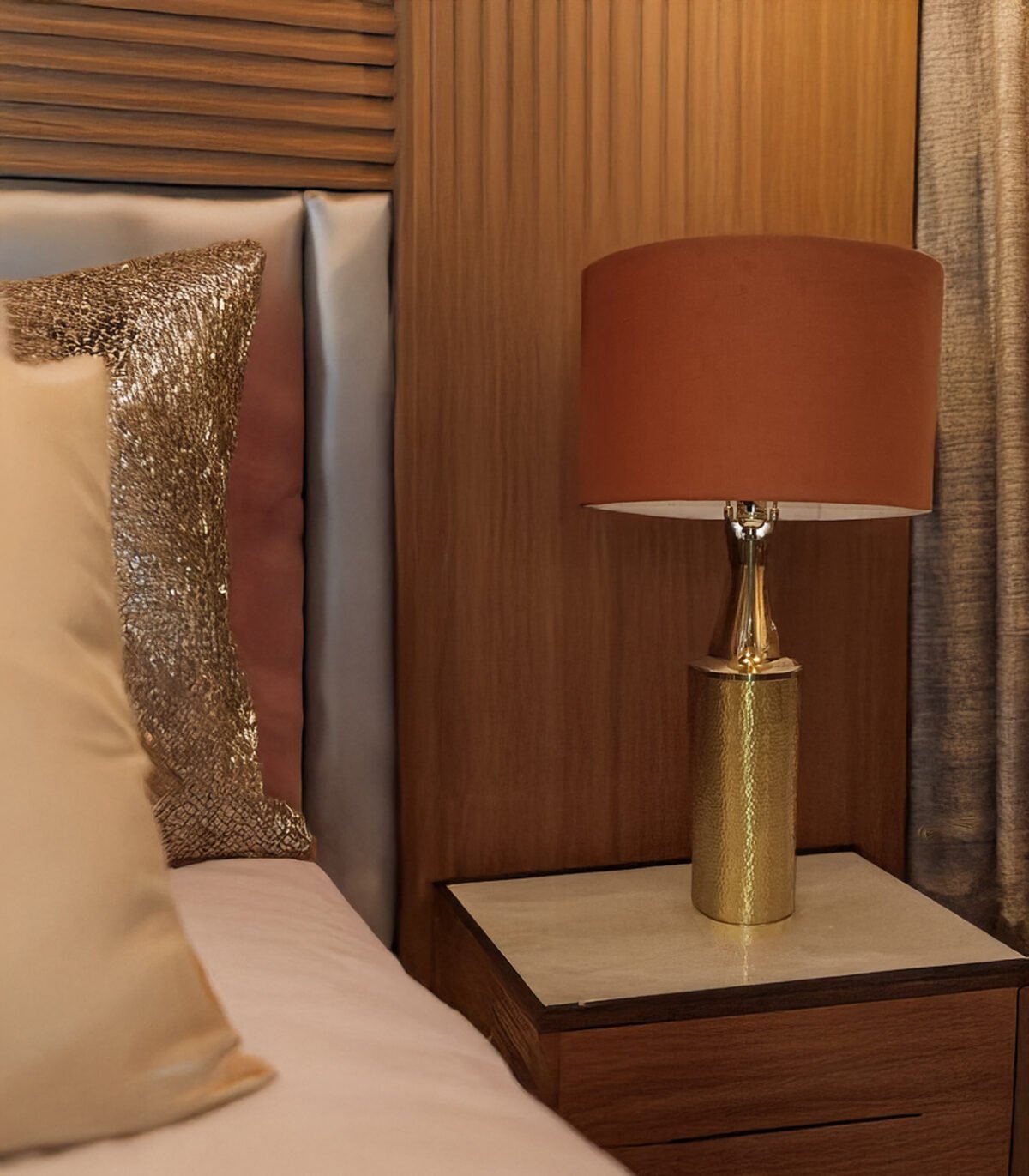 Vintage design Table Lamps, Industrial Bedside Lamps with Shade.