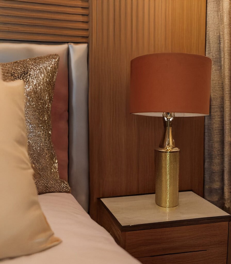 Vintage design Table Lamps, Industrial Bedside Lamps with Shade.