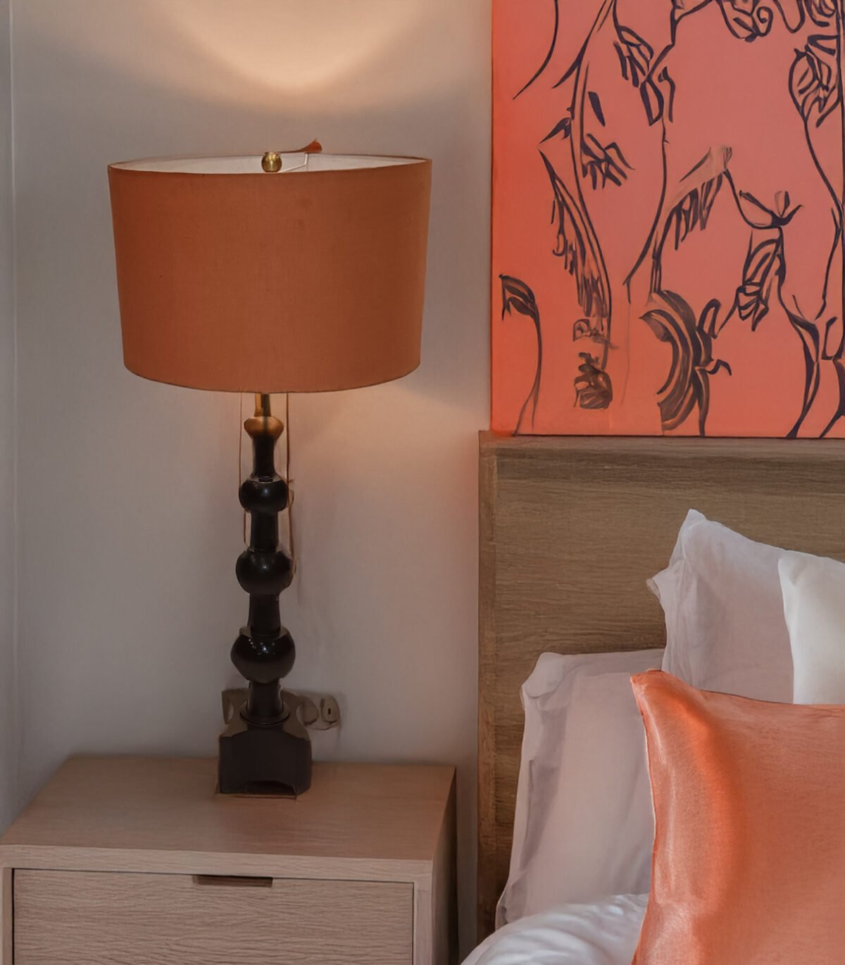 Vintage design Table Lamps, Industrial Bedside Lamps with Shade.
